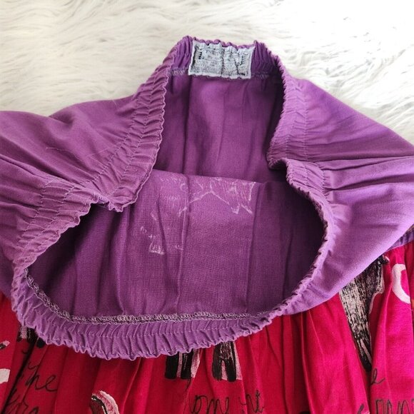 Vintage Robin Brown Portable Art Handpainted Western‎ Buffalo Horse Maxi Skirt - Picture 8 of 16